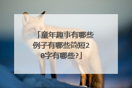 童年趣事有哪些例子有哪些简短20字有哪些?