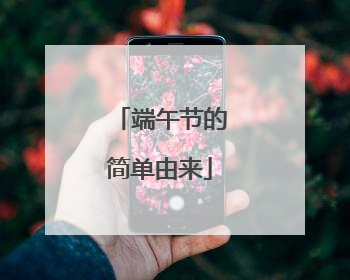 端午节的简单由来