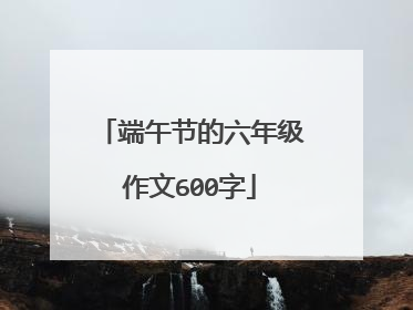 端午节的六年级作文600字