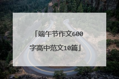 端午节作文600字高中范文10篇