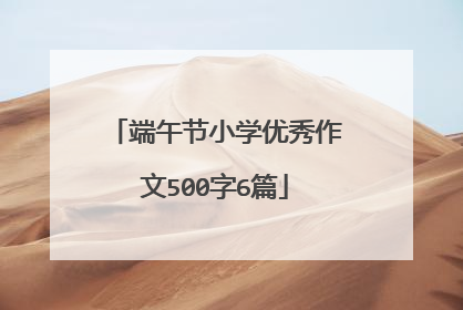 端午节小学优秀作文500字6篇