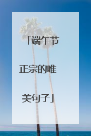 端午节正宗的唯美句子