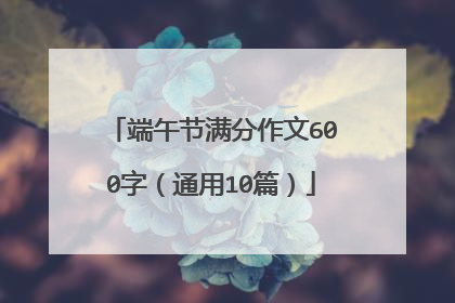 端午节满分作文600字(通用10篇)