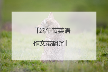 端午节英语作文带翻译