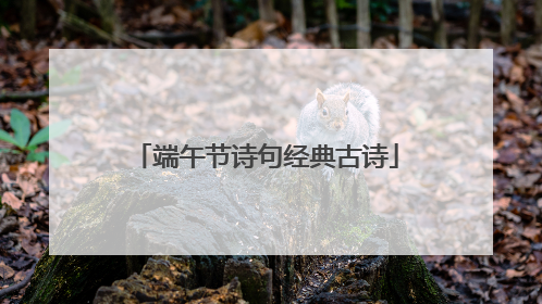端午节诗句经典古诗