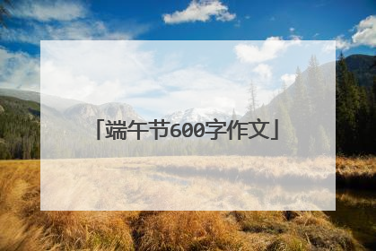 端午节600字作文