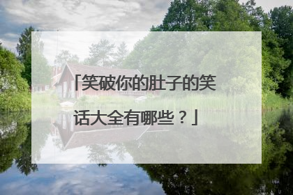 笑破你的肚子的笑话大全有哪些？