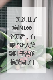 笑到肚子痛的100个笑话,有哪些让人笑到肚子疼的搞笑段子