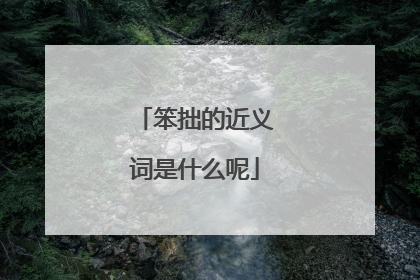笨拙的近义词是什么呢