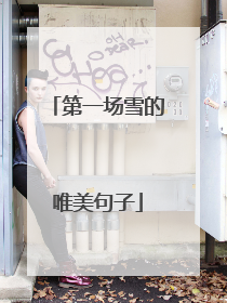 第一场雪的唯美句子