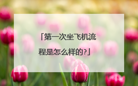 第一次坐飞机流程是怎么样的?