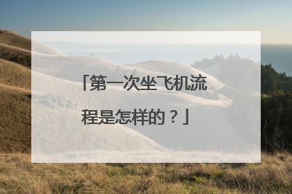 第一次坐飞机流程是怎样的？