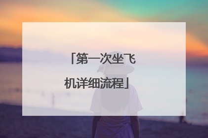 第一次坐飞机详细流程