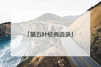 第五叶经典语录