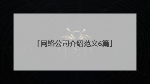 网络公司介绍范文6篇