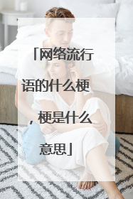 网络流行语的什么梗，梗是什么意思