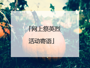 网上祭英烈活动寄语