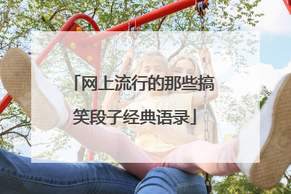 网上流行的那些搞笑段子经典语录