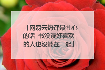 网易云热评最扎心的话 书没读好喜欢的人也没能在一起