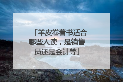 羊皮卷着书适合哪些人读，是销售员还是会计等