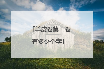 羊皮卷第一卷有多少个字