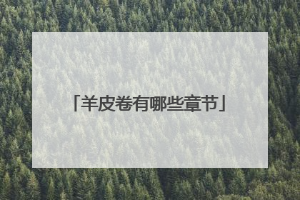 羊皮卷有哪些章节