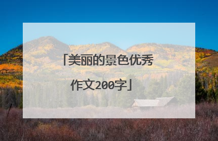 美丽的景色优秀作文200字
