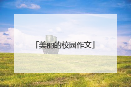 美丽的校园作文