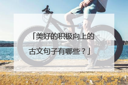 美好的积极向上的古文句子有哪些？