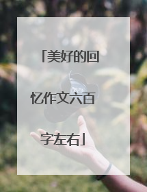 美好的回忆作文六百字左右