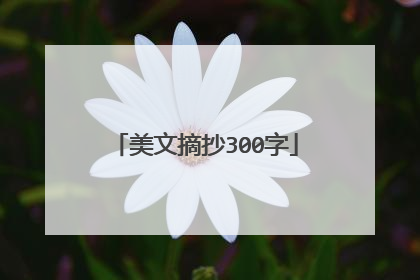 美文摘抄300字