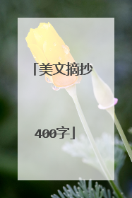 美文摘抄400字