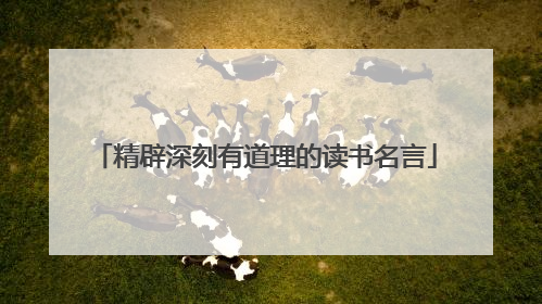 精辟深刻有道理的读书名言