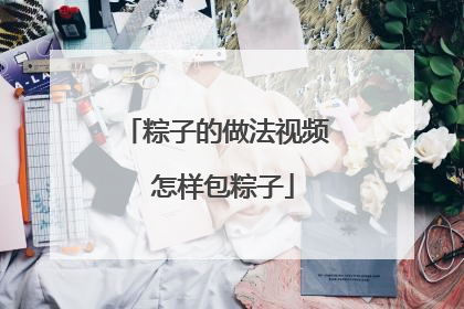 粽子的做法视频 怎样包粽子