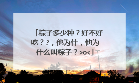 粽子多少种?好不好吃??,他为什,他为什么叫粽子?>o<