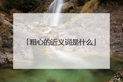 粗心的近义词是什么