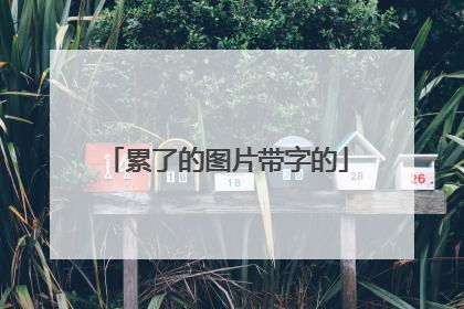 累了的图片带字的