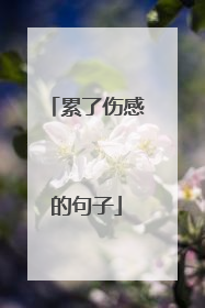累了伤感的句子