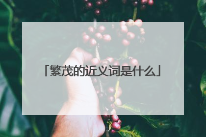 繁茂的近义词是什么