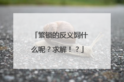 繁锁的反义饲什么呢？求解！？