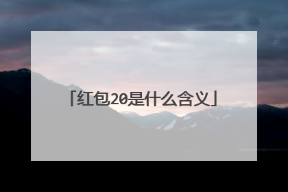 红包20是什么含义