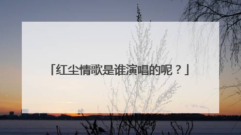 红尘情歌是谁演唱的呢？