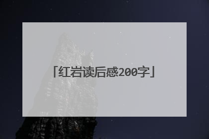红岩读后感200字