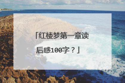 红楼梦第一章读后感100字?