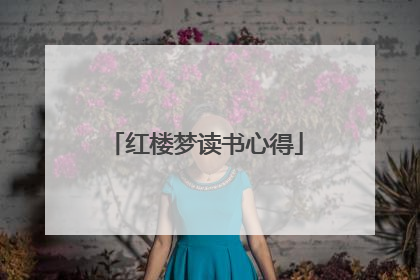 红楼梦读书心得