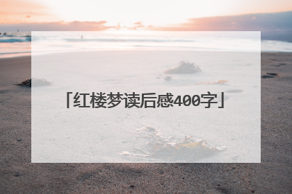 红楼梦读后感400字