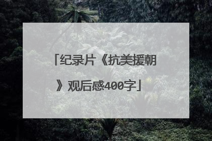 纪录片《抗美援朝》观后感400字