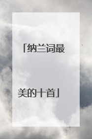 纳兰词最美的十首