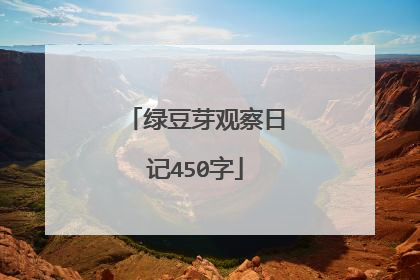 绿豆芽观察日记450字