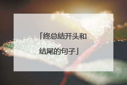 终总结开头和结尾的句子